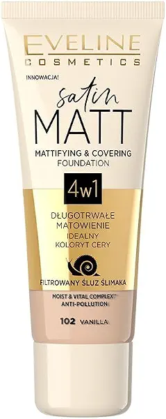 سعر ومواصفات Eveline Satin Matt Mattifying & Covering Foundation 102 Vanilla (B082YGV5F7) على Amazon EG