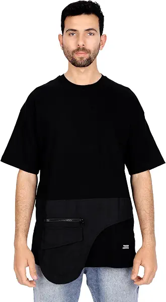 سعر ومواصفات FIRE WOOD Mens Basic(Poc.-Zip.) T-shirt T-Shirt (pack of 1) (B0C6MW1KFH) على Amazon EG
