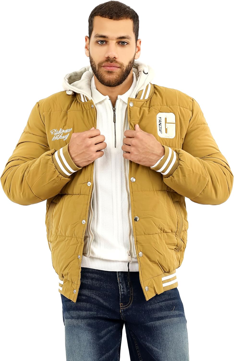 سعر ومواصفات FIRE WOOD Mens Puffer(G-FANOSF) Jacket Jacket (pack of 1) (B0DL5NWNP6) على Amazon EG