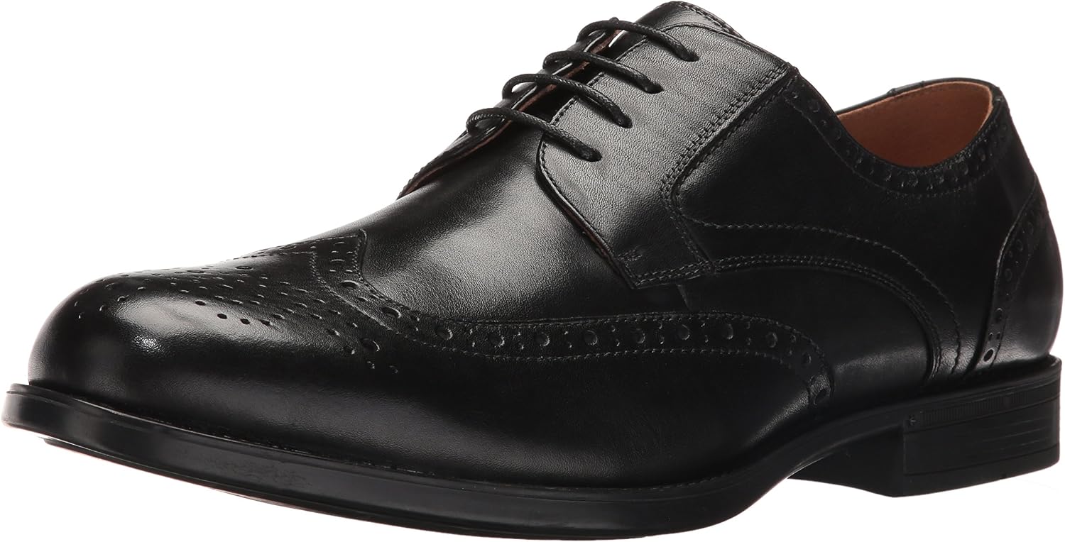 سعر ومواصفات Florsheim Men's Medfield Wingtip Oxford, Black, D US 41 EU (B01M9I94C3) على Amazon EG