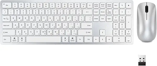 سعر ومواصفات For Aigo MK100 Ultra-Slim Wireless Keyboard & Mouse Combo (B0HC4179X7) على Amazon EG
