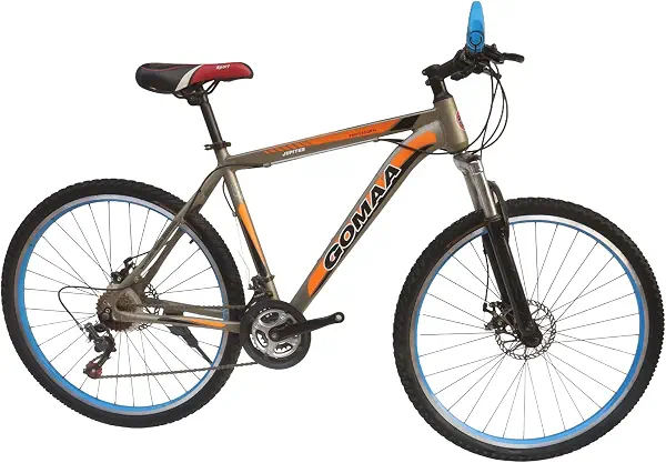 سعر ومواصفات for GOMMA 801 Sports Bicycle with Free Bicycle Safety Light Set for Daily Riding and Outdoor Activities, 26 Inch, Orange and gray Color (B0H1HWNRLJ) على Amazon EG