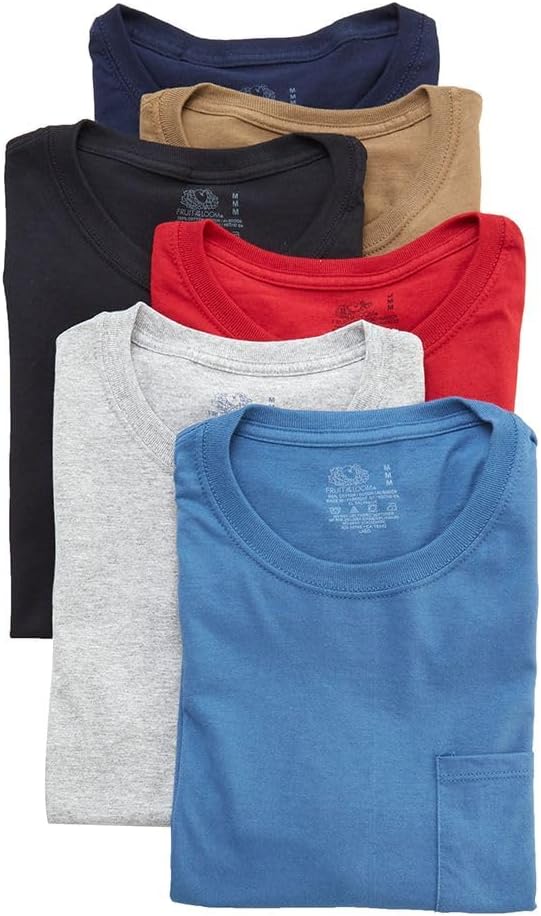سعر ومواصفات Fruit of the Loom mens Pocket T-shirt Multipack Underwear (B08F2NFQNK) على Amazon EG