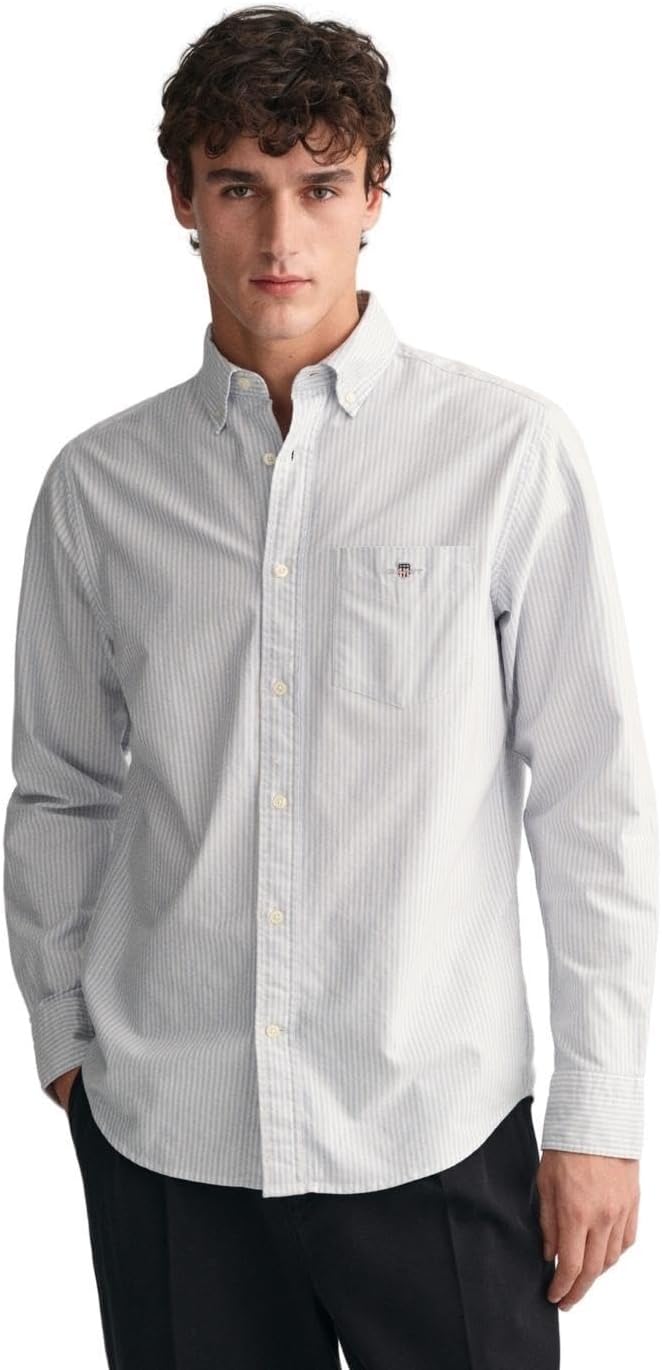سعر ومواصفات GANT Men's REG Oxford Banker Stripe Shirt (B0BG3BWYBY) على Amazon EG