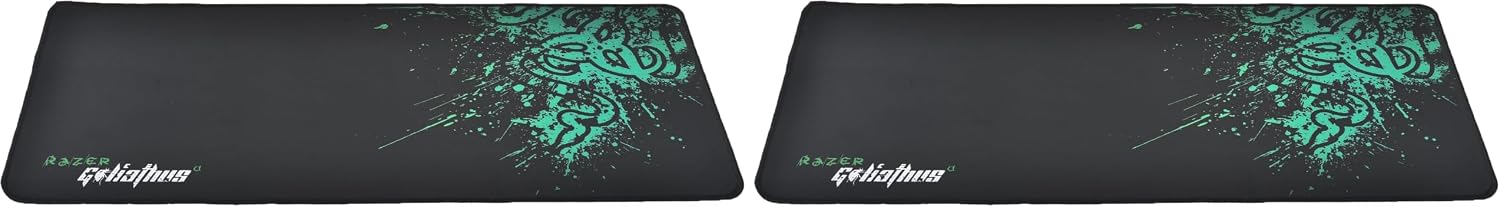 سعر ومواصفات Generic Razer Rubber Speed Surface Mouse Pad Its Works Great with All Mouse Sensor With Stitched Edges For Gaming 70x30 CM - Black Green (Pack of 2) (B0HLF5637G) على Amazon EG