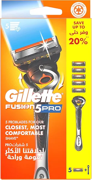 سعر ومواصفات Gillette Fusion 5 Razor Grip Set with 5 Razors for Men - Special Offer Pack (B09MLPWXQP) على Amazon EG