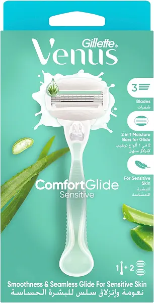 سعر ومواصفات Gillette Venus Comfort Glide Sensitive Skin Disposable Women's Razor (B0CDXT3D13) على Amazon EG