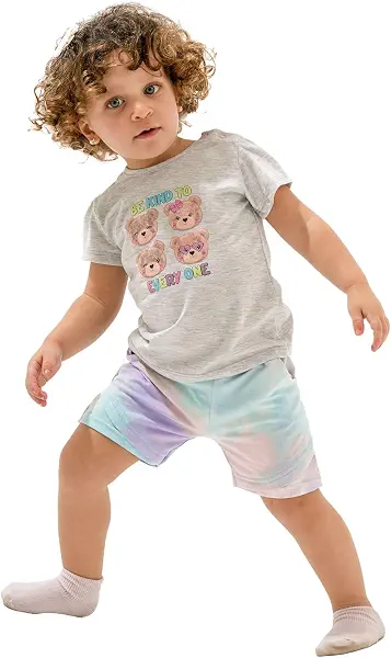 سعر ومواصفات Girls Half Sleeves T-Shirt&Short Printed Be Kind Half Sleeves T-Shirt&Short (pack of 1) (B0GVP5NG3P) على Amazon EG