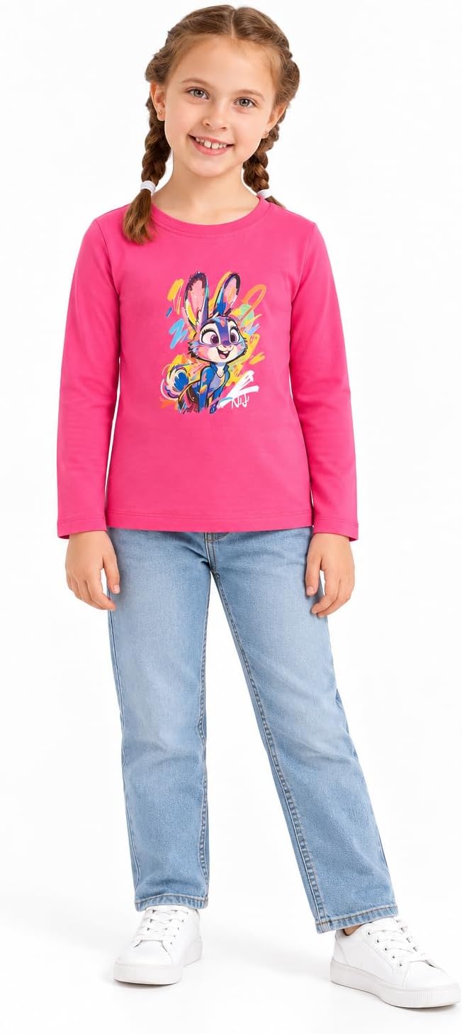 سعر ومواصفات Girls Long Sleeves T-Shirt With Chest Print Classic (B0HN2GXP3M) على Amazon EG