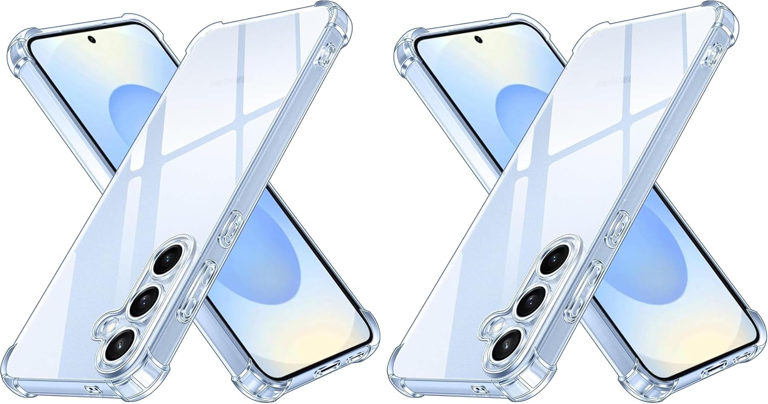 سعر ومواصفات GRABIST Clear Case for Samsung Galaxy S25, Shockproof Back Cover with Camera Protection, Reinforced Edges (Samsung Galaxy S25) (Pack of 2) (B0HLDMT34W) على Amazon EG