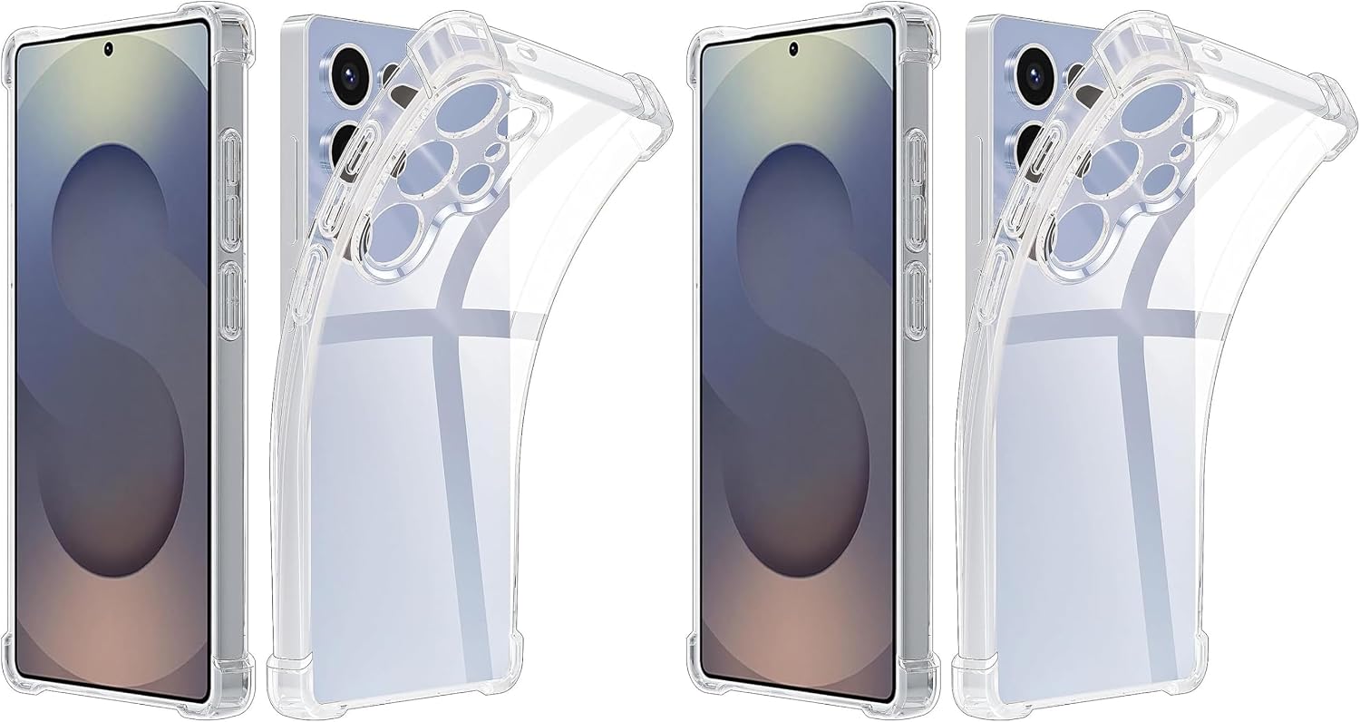 سعر ومواصفات GRABIST Clear Case for Samsung Galaxy S25 Ultra, Shockproof Back Cover with Camera Protection, Reinforced Edges (Samsung Galaxy S25 Ultra) (Pack of 2) (B0HLDVT6L2) على Amazon EG