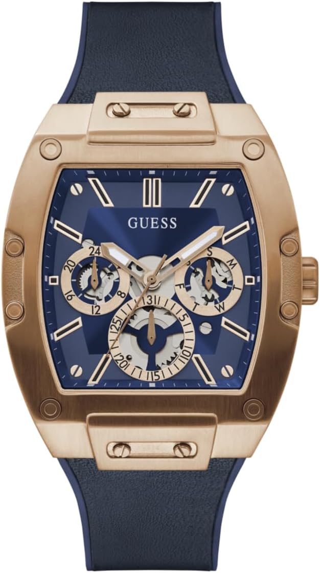 سعر ومواصفات جيس GUESS Men's Blue Rose Gold-Tone Quartz Analog (B0FRYWDQR5) على Amazon EG
