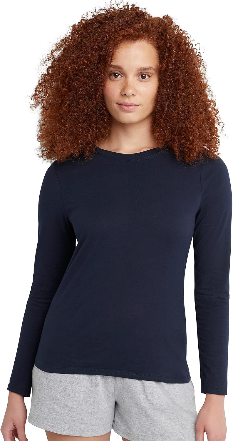سعر ومواصفات Hanes Women's Long Sleeve Tee, Hanes Navy, XXL (B01I21HZRE) على Amazon EG