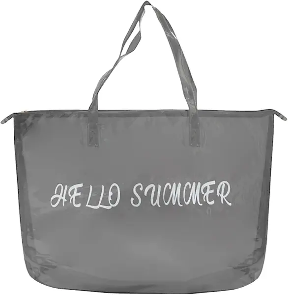 سعر ومواصفات Hawsa شنطة كتف مطبوعة بعبارة Hello Summer للنساء من هوسا - اسود - مقاس: L:35*W:53 (B0F3W4CLT4) على Amazon EG