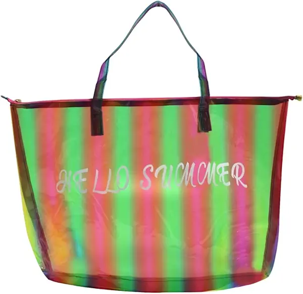 سعر ومواصفات Hawsa شنطة كتف مطبوعة بعبارة Hello Summer للنساء من هوسا - متعددة الالوان - مقاس: L:38*W:53 (B0F3W4MDDD) على Amazon EG