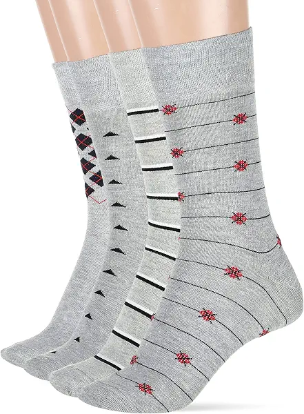 سعر ومواصفات Hendam mens Hendam pack of 4 pairs soft classic pattern cotton for men Socks (B0B56T6MMQ) على Amazon EG