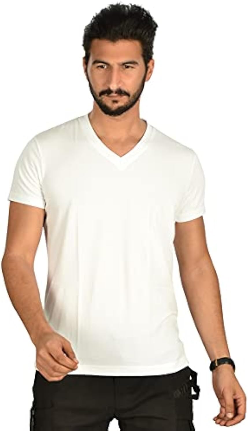 سعر ومواصفات هيرو بيسك Hero Basic Mens V-Neck T-shirt Underwear (pack of 1) (B091J7QBJD) على Amazon EG