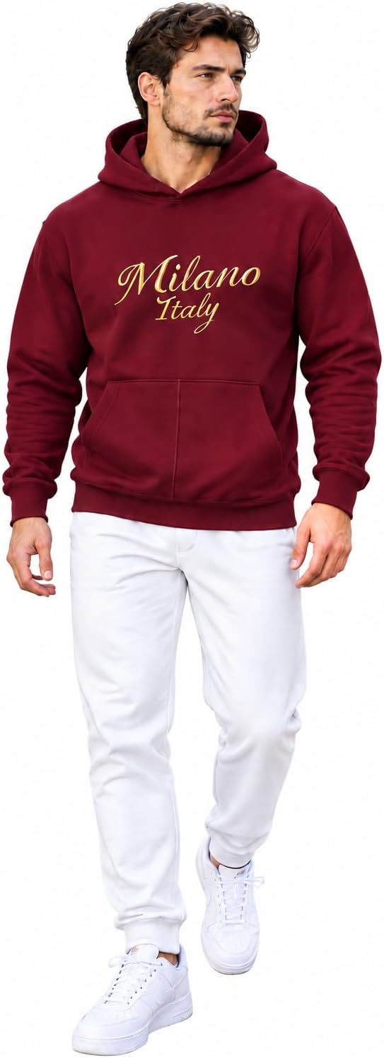 سعر ومواصفات Hero Basic - Milano Printed Hoodie - Burgandy (B0HKWQKCHX) على Amazon EG