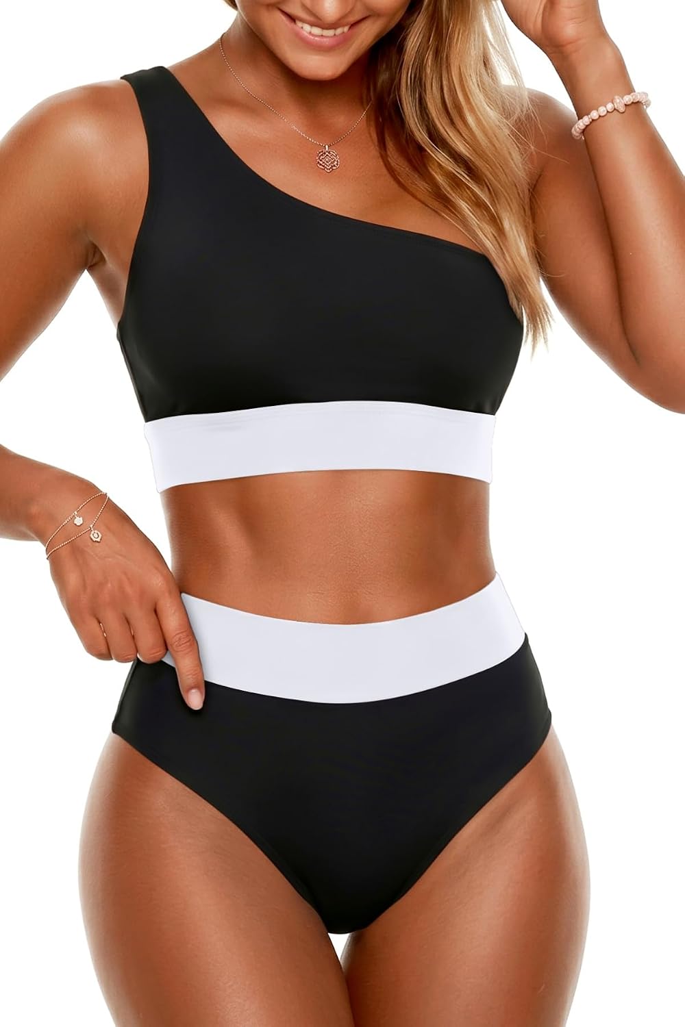 سعر ومواصفات Holipick One Shoulder High Wasited Bikini Set | Removable Pads, Full Coverage, Full Lining, Tummy Control, for Pool, Beac... (B0CT5HDX3P) على Amazon EG