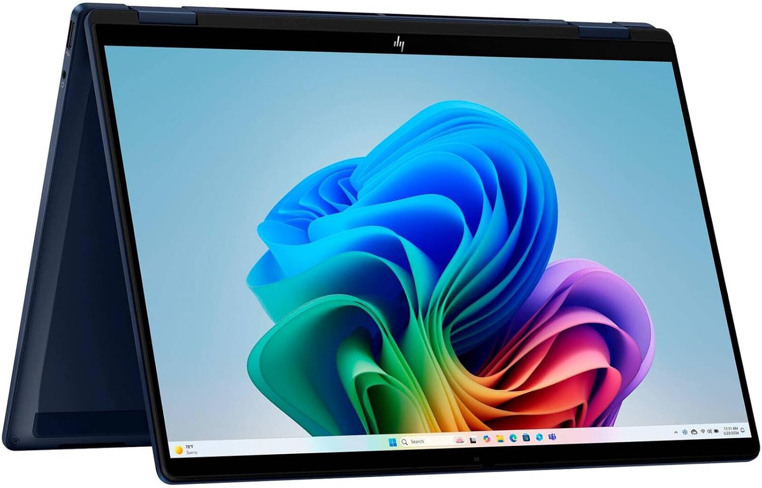 سعر ومواصفات HP لابتوب اومني بوك اكس فليب 14-FM0013DX، شاشة لمس LED 14 انش 2K، IPS، انتل كور الترا 5 226 فولت، ذاكرة RAM 16GB، SSD 512GB، بطاقة رسومات انتل ارك 130V، ويندوز 11، ازرق (B0G3XFZ36L) على Amazon EG