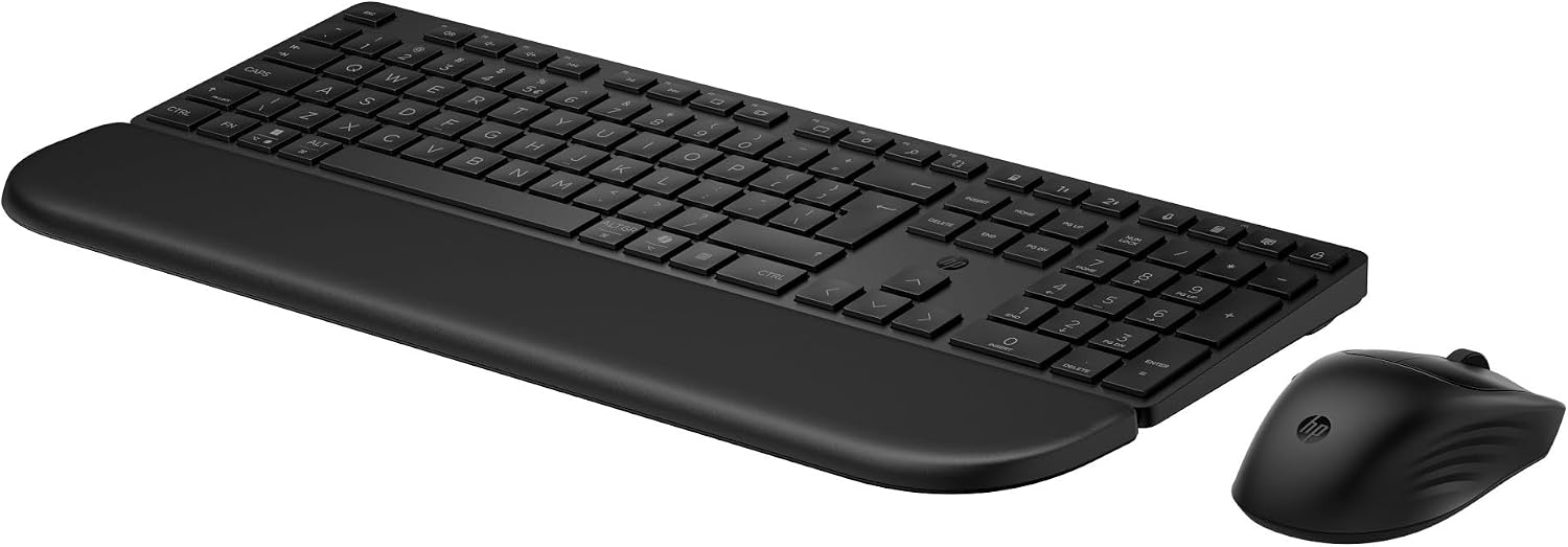 سعر ومواصفات HP مجموعة كيبورد وماوس 580C متعددة الاجهزة مزدوجة الوضع مع مسند لراحة اليد (B0GXFV51CN) على Amazon EG