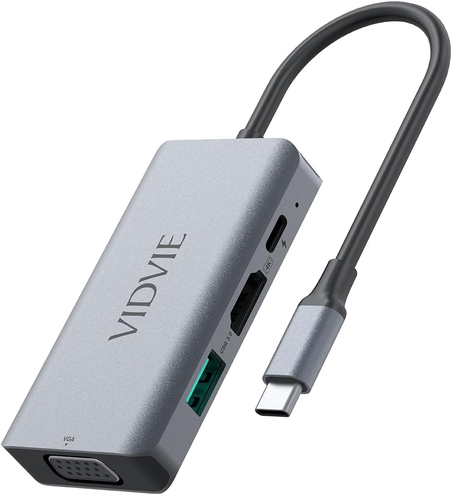 سعر ومواصفات HUB 4 في 1 متعددة المنافذ HUB02 – بمنفذ HDMI بدقة 4K، VGA، USB3.0، Type-C – متوافقة مع ويندوز وiOS – تصميم من الألمنيوم عالي الجودة من Next store (B0FJS7Y74K) على Amazon EG