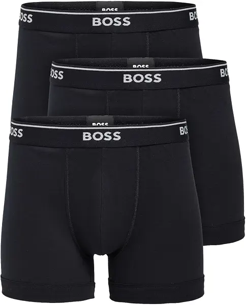سعر ومواصفات Hugo Boss سراويل داخلية رجالية بوكسر من Hugo Boss (عبوة من 3)، أسود داكن، مقاس L (B01N4UH3IO) على Amazon EG