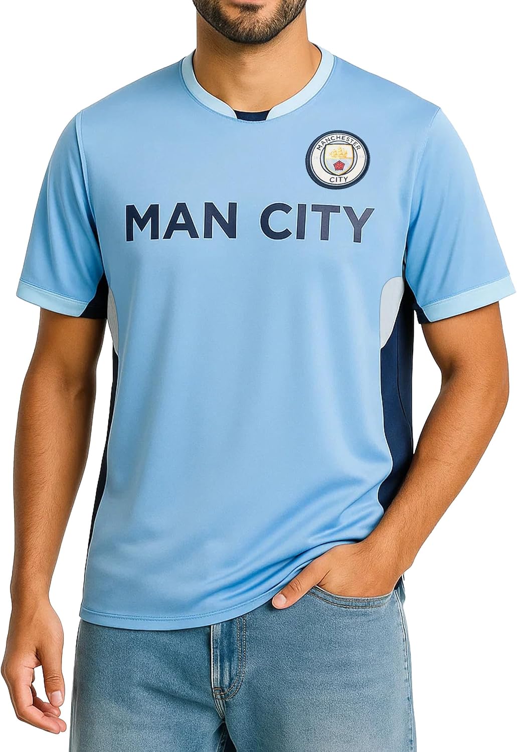 سعر ومواصفات ايكون سبورتس Icon Sports mens Man City Polyshirt Shirt (pack of 1) (B07YZVX21G) على Amazon EG