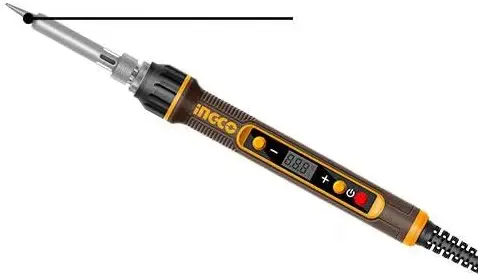 سعر ومواصفات INGCO Electric Soldering Iron 120 W with Digital Temperature Control, Ceramic Heating Element, 500°C Max Temperature, Model SI01610 (B0GSH5K5P5) على Amazon EG
