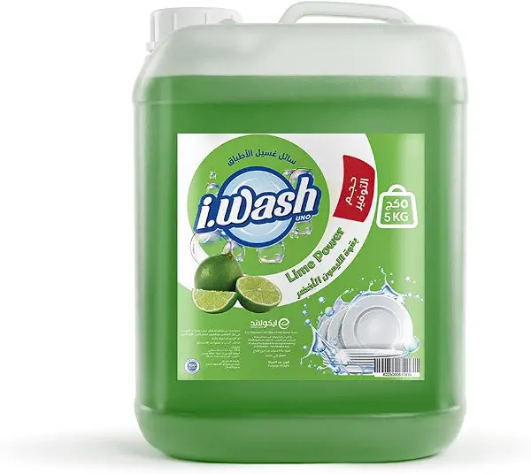 سعر ومواصفات iWash Concentrated Dishwashing Liquid with Glycerin – Tough on Grease – Green Lemon Power – 5L Economy Value Pack (B0GK16HKQ3) على Amazon EG
