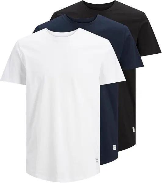 سعر ومواصفات JACK & JONES Men's 3-Pack NOA Crew-Neck Short-Sleeves T-Shirt (pack of 3) - White/Black/Navy (B08QW78MXM) على Amazon EG