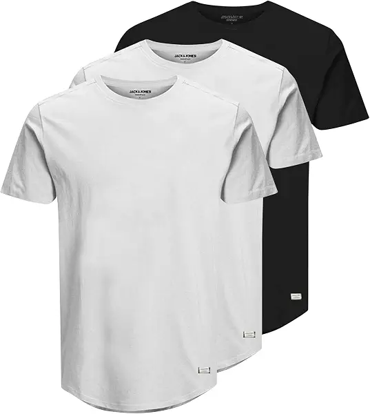 سعر ومواصفات JACK & JONES Men's 3-Pack NOA Crew-Neck Short-Sleeves T-Shirt (pack of 3) (B08X3PYD81) على Amazon EG