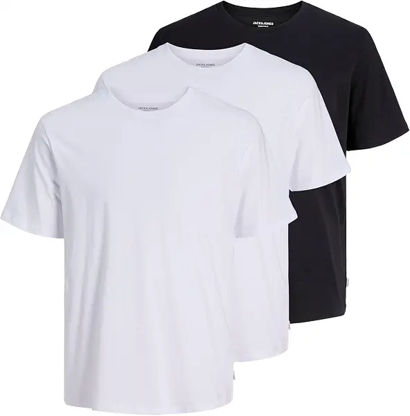 سعر ومواصفات JACK & JONES Men's 3-Pack Organic Basic O-Neck Short-Sleeves T-Shirt (B08QW694BV) على Amazon EG