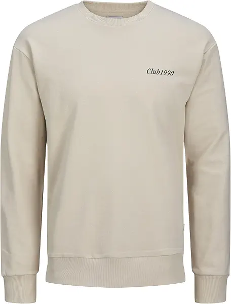 سعر ومواصفات JACK & JONES Men's Bradley Graphic Crew-Neck Sweatshirt (pack of 1) - Moonbeam (B0D1C5F889) على Amazon EG
