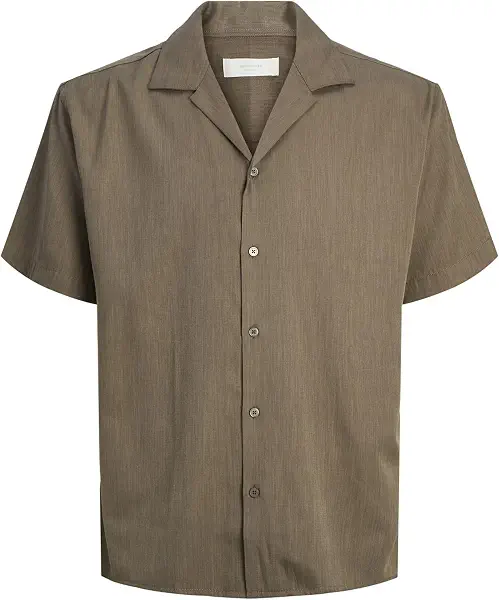 سعر ومواصفات JACK & JONES Men's Caaron Tencel Resort Short-Sleeves Shirt - Falcon (B0CZZ5HR1G) على Amazon EG