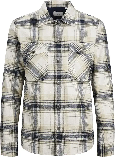 سعر ومواصفات JACK & JONES Men's Eddie Long-Sleeves Overshirt (B0BHXHFR1D) على Amazon EG