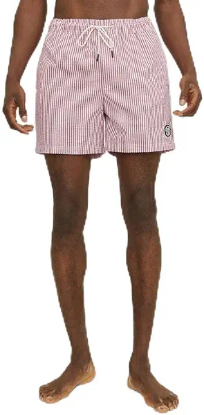 سعر ومواصفات JACK & JONES Men's Fiji Swim Seersucker Swim Shorts - True Red (B0D1R54V8F) على Amazon EG