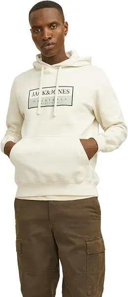 سعر ومواصفات JACK & JONES Men's Frederiksberg Box Hooded Hooded Sweatshirt (pack of 1) (B0CQM7W8QC) على Amazon EG