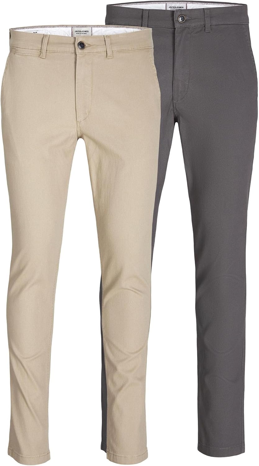 سعر ومواصفات JACK & JONES Men's Jjimarco Jjdave Akm Ghost Grey Noos Pants (B0CQCDB1WZ) على Amazon EG