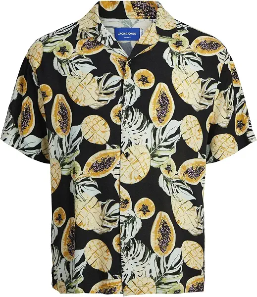 سعر ومواصفات JACK & JONES Men's Luke Tampa AOP Shirt (pack of 1) - Black (B0CBXYB7BD) على Amazon EG