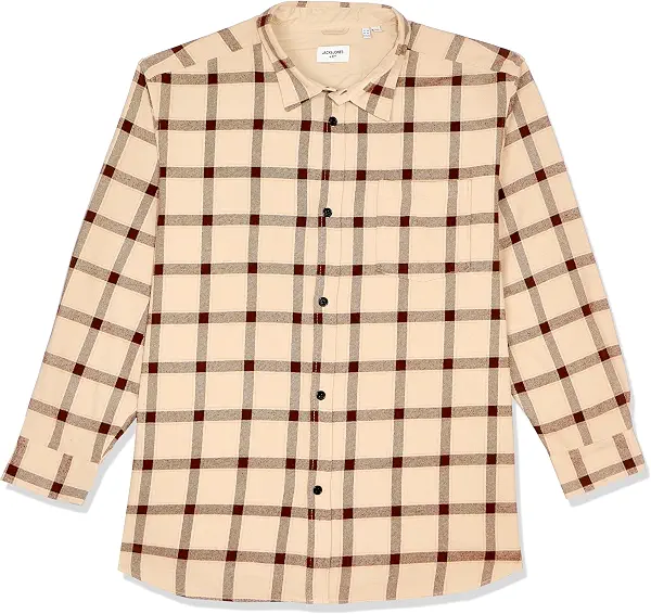 سعر ومواصفات JACK & JONES Men's Plus Size Frederiksberg Flannel Long-Sleeves Fabric (pack of 1) (B0CQKHPY76) على Amazon EG