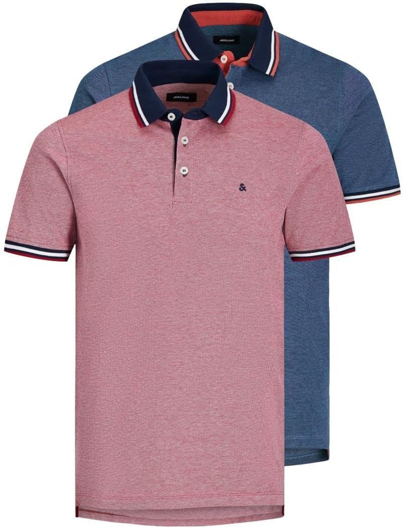 سعر ومواصفات JACK & JONES Men Polo Shirt, Rio Red, L (B08QW8H5HP) على Amazon EG