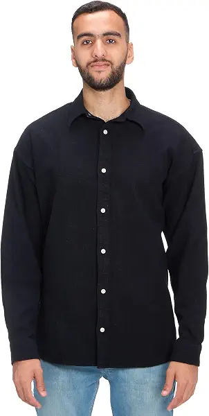 سعر ومواصفات JACK & JONES Mens Bronx Slub Long-Sleeves Modern (pack of 1) - Black (B0DK7HHRQS) على Amazon EG