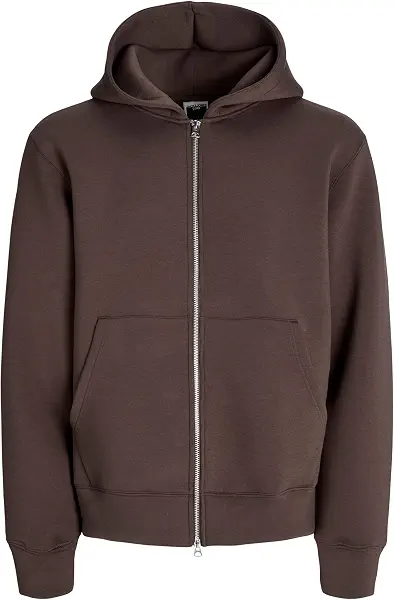 سعر ومواصفات JACK & JONES mens JCOCOVER SCUBA SWEAT ZIP HOOD NOOS Sweater (pack of 1) - Seal Brown (B0DQLBD9KD) على Amazon EG
