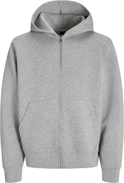 سعر ومواصفات JACK & JONES mens JCOCOVER SCUBA SWEAT ZIP HOOD NOOS Sweater (pack of 1) - Light Grey Melange (B0DQLGSLXF) على Amazon EG