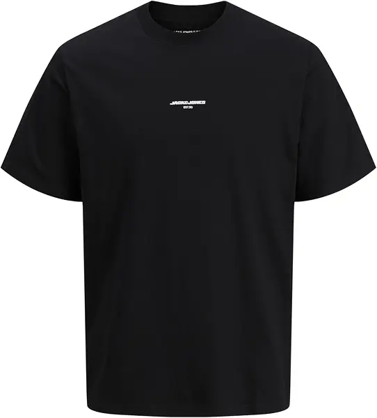 سعر ومواصفات JACK & JONES Mens JCOLIDO AOP BACK PRINT TEE SS CREW NECK Classic (pack of 1) - Black (B0DFMQBY6R) على Amazon EG
