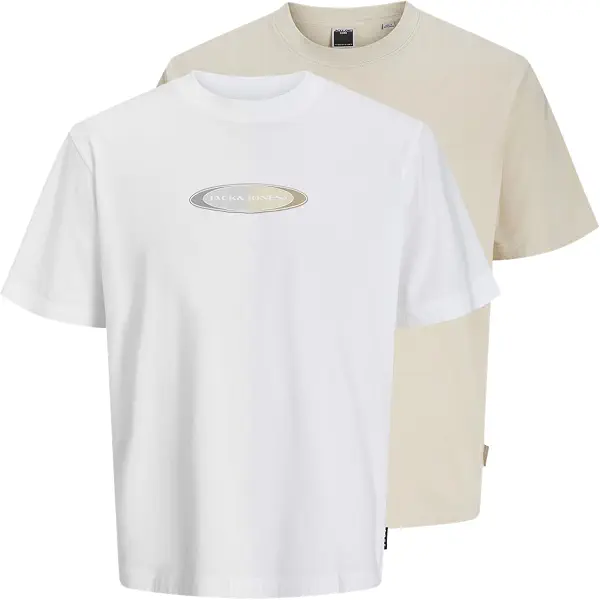 سعر ومواصفات JACK & JONES Mens JCOPACER BRANDING PRINT TEE SS 2PK MP Modern (pack of 2) (B0DFD745WD) على Amazon EG