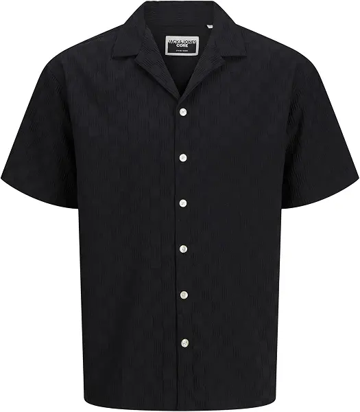 سعر ومواصفات JACK & JONES Mens JCOSAGO TEXTURE SHIRT SS Streetwear (pack of 1) - Black (B0DFMCKQJ6) على Amazon EG
