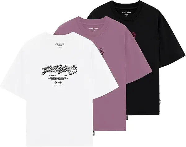 سعر ومواصفات JACK & JONES Mens JCOSCRIPTURE TEE SS CREW NECK 3PK MP Classic (pack of 1) (B0DW4DRPPT) على Amazon EG