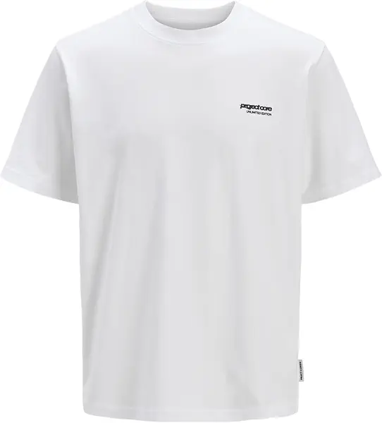 سعر ومواصفات JACK & JONES Mens JCOTARMAC COLLAGE BACK TEE SS CREW NECK Modern - Bright White (B0D974DKBR) على Amazon EG